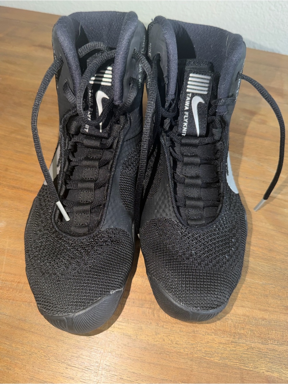 Nike Men’s Black High-Top Knit Basketball Sneakers